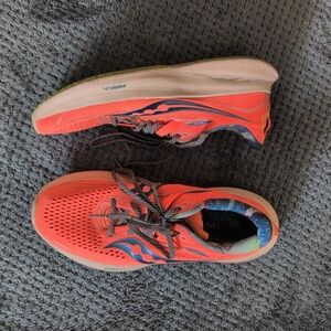 Saucony Ride 15 Orange Athletic Running Shoes Size 9